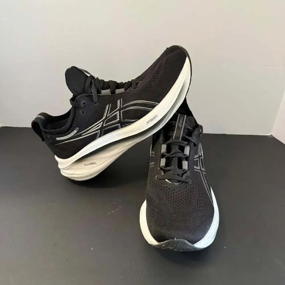 Asics Black and White Men's Athletic Running Sneakers